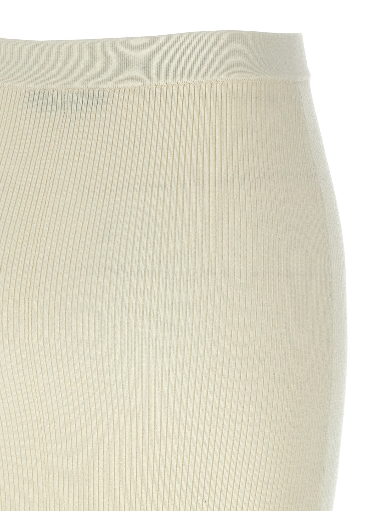 Midi skirt White Wool