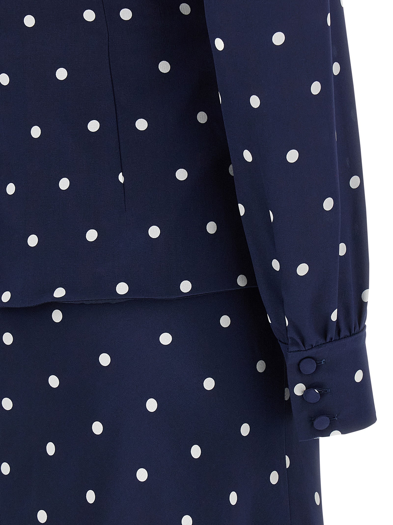 Polka dot dress Blue Silk