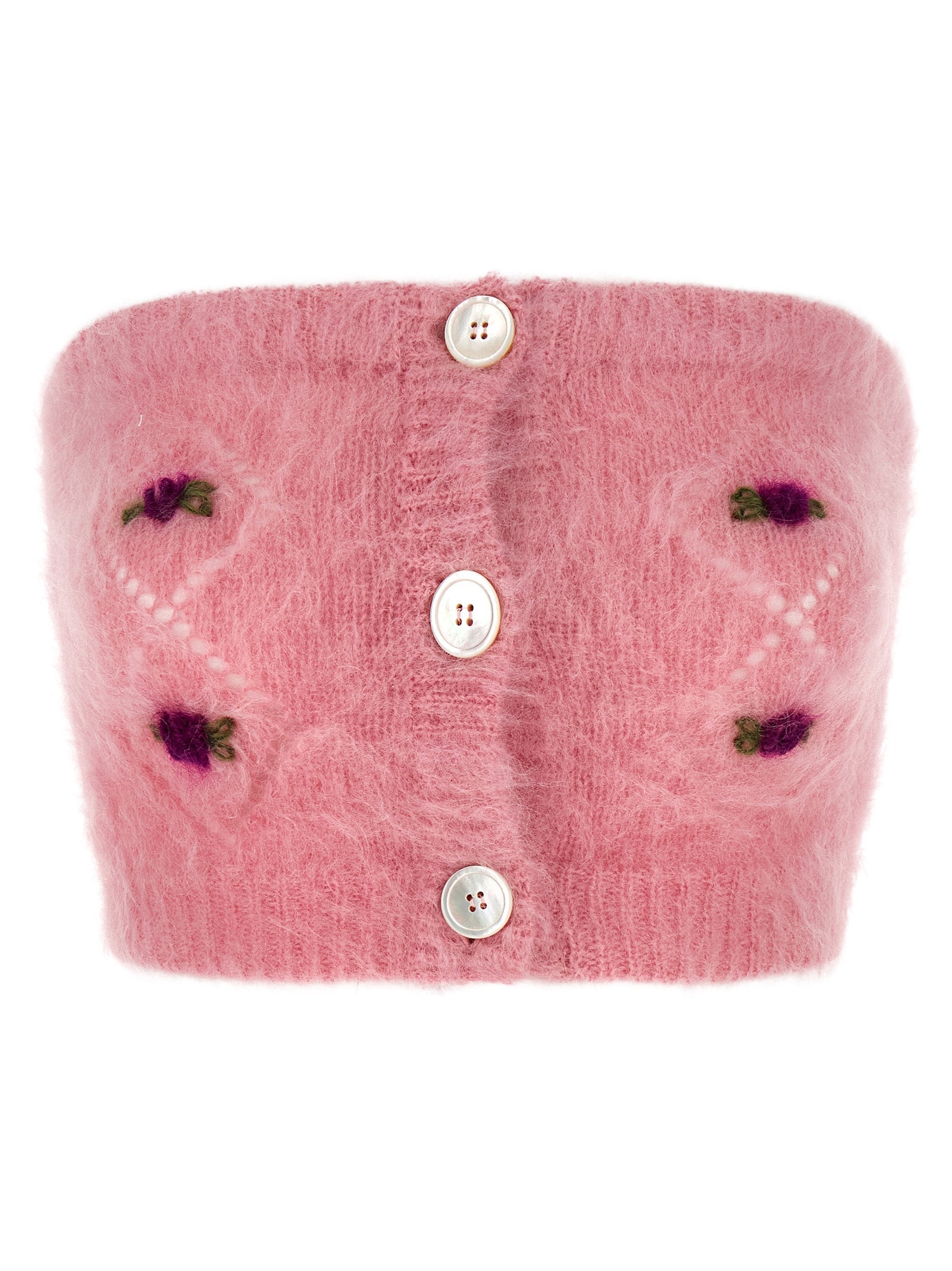 Carded Mohair top Pink Wmk Pa Wo Embroidery: Tops