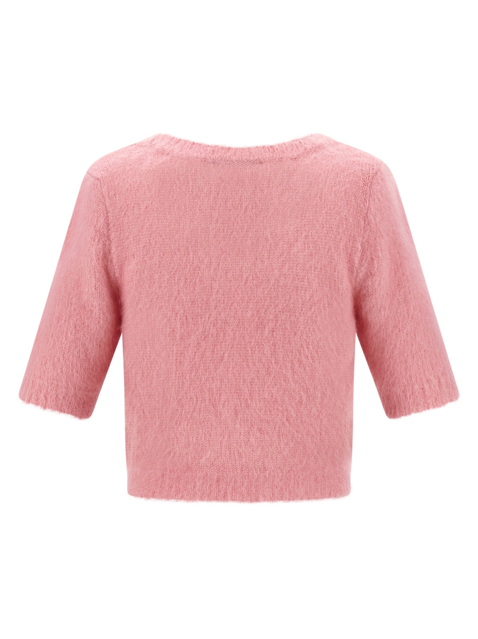 Carded Mohair sweater Pink Wool Polyamide Sweater, Cardigans