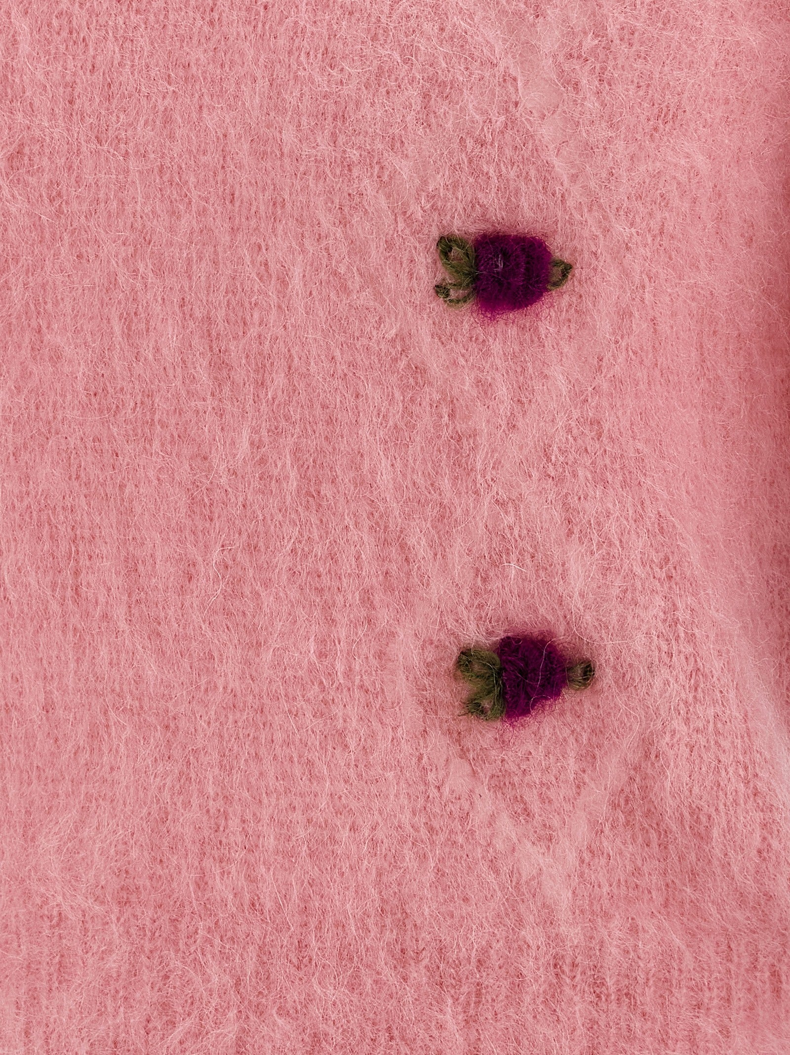 Carded Mohair sweater Pink Wool Polyamide Sweater, Cardigans