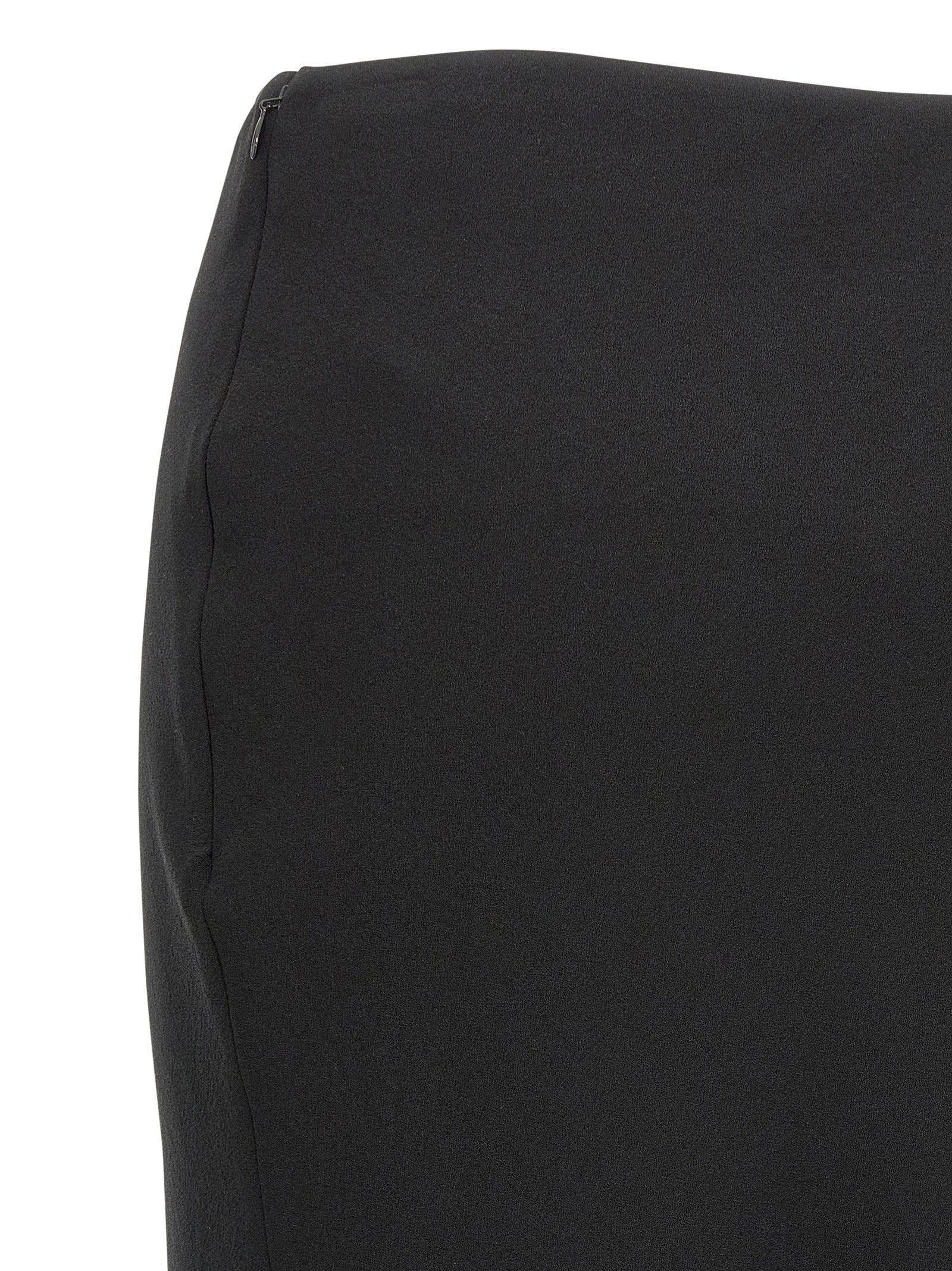 Long silk skirt Black Virgin Wool Elastane
