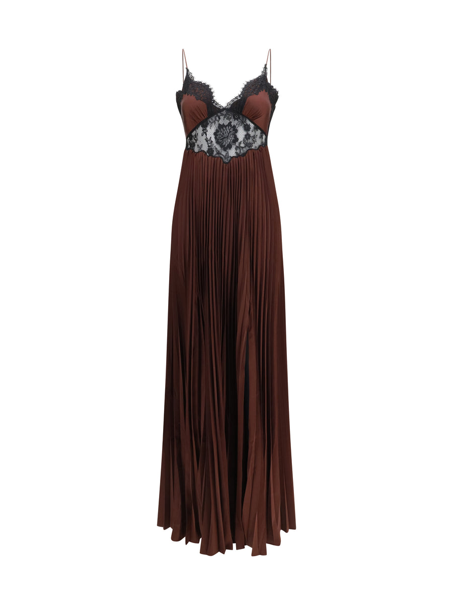 Self-Portrait 97% Polyester; 3% Elastane dress in brown