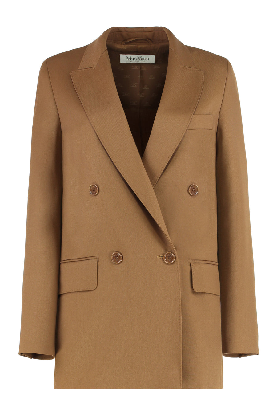 Double-Breasted Blazer Farad Tan Virgin Wool Blazers