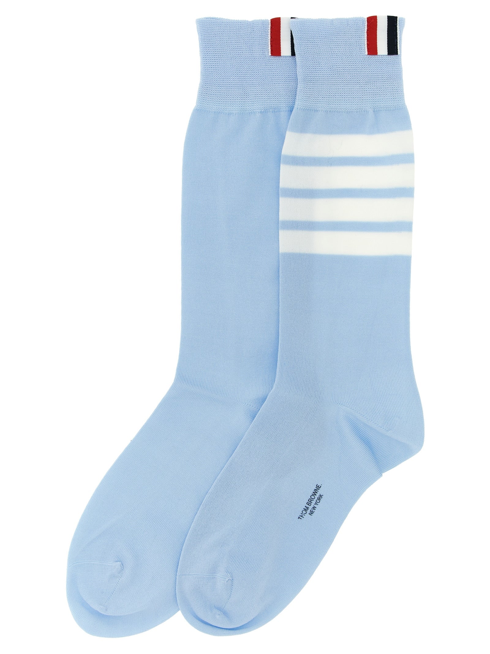 4 Bar socks Light Blue Cotton
