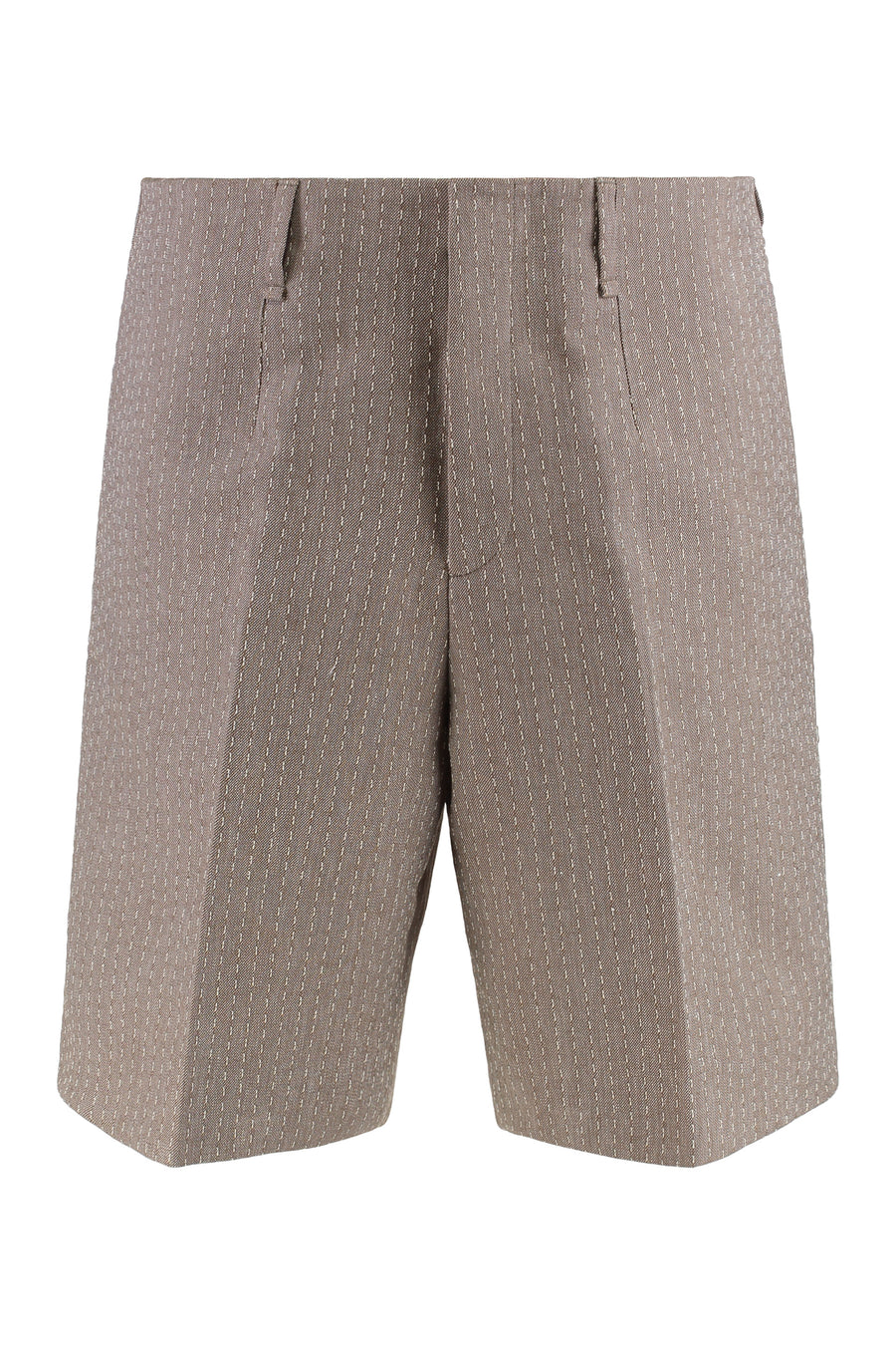 Bermuda Shorts Pecan Cotton Linen