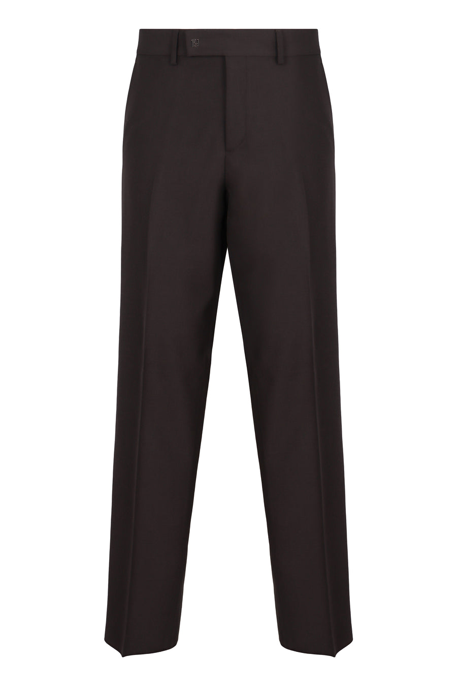 Wool Chinos Coffee Polyester