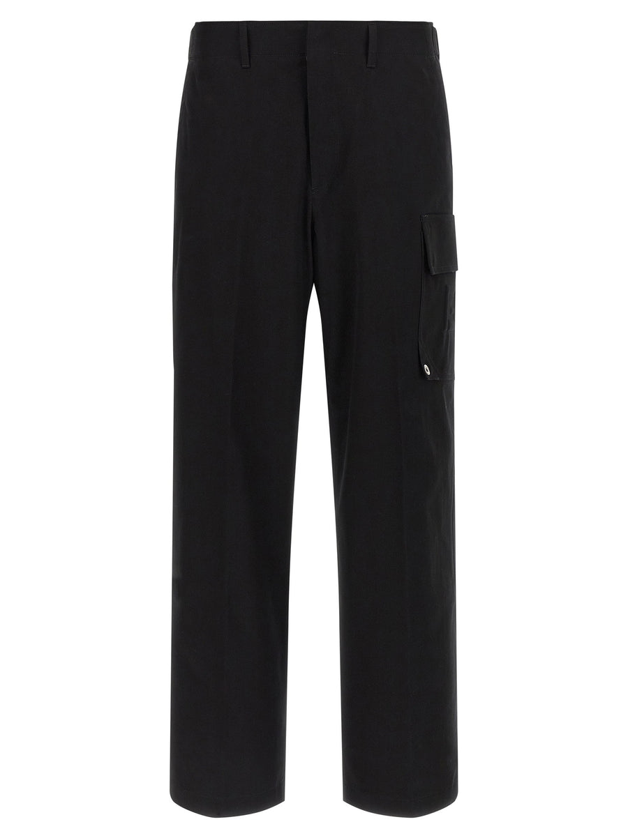 Fendi Cotton Gabardine Trousers — Black