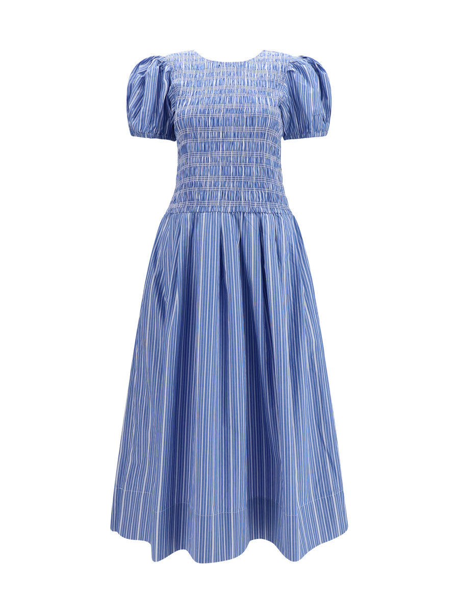 Ganni 100% Cotton dress in navy