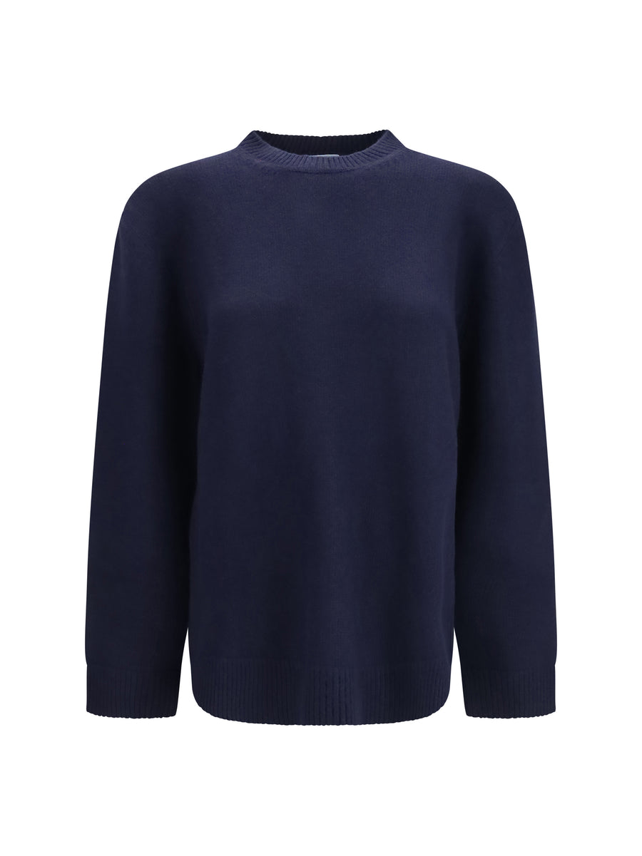Prada 100% fleece wool ovis aries sweater in navy