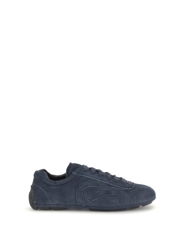 Prada Upper: 100% calf leather; Sole: 100% rubber sneakers in navy