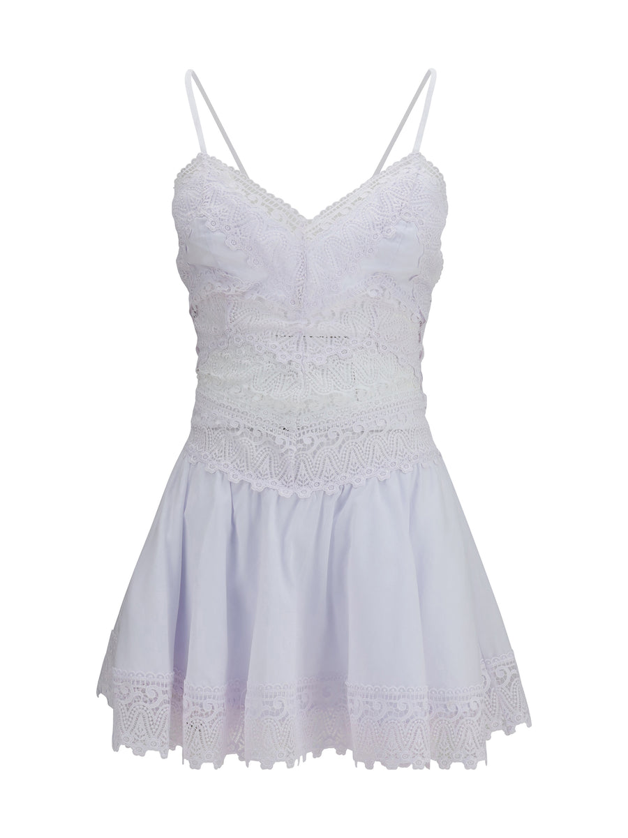 Charo Ruiz 90% Cotton dress in white