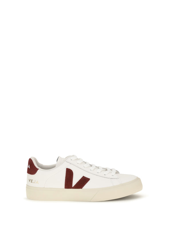 Campo Leather Sneakers White_grenat