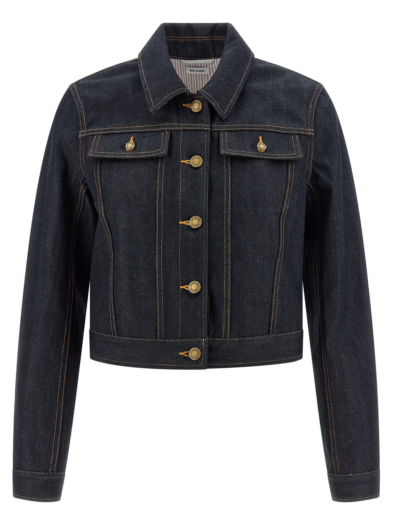 Japanese Selvedge denim jacket Blue Cotton Down Jacket, Parka, Casual