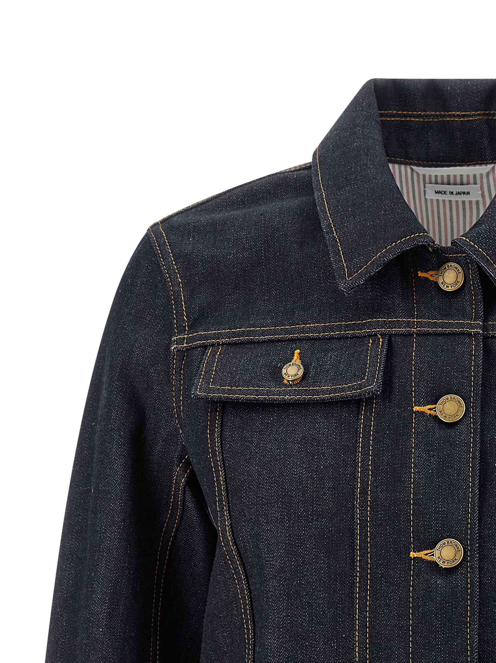 Japanese Selvedge denim jacket Blue Cotton Down Jacket, Parka, Casual