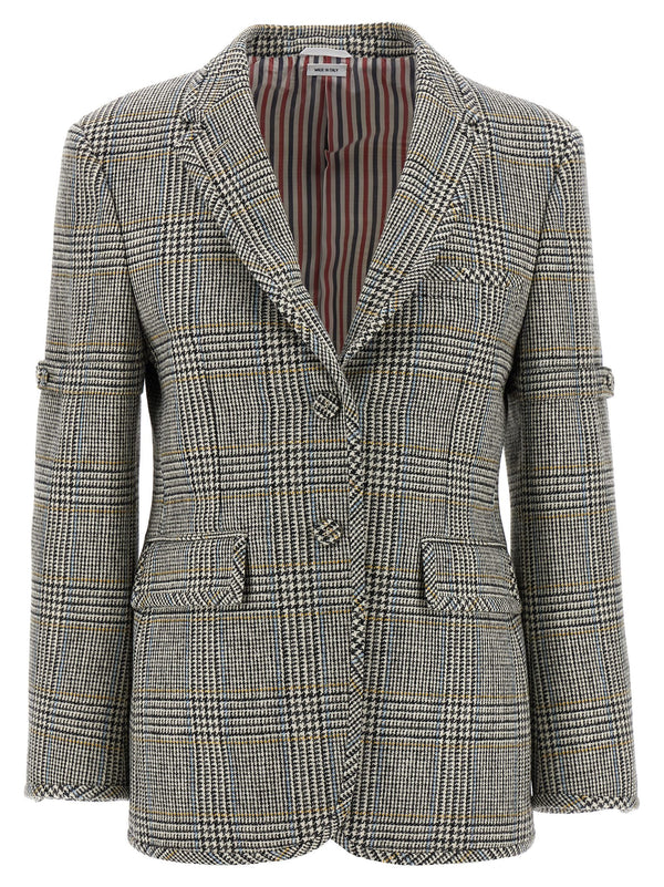Thom Browne Prince of Wales Blazer — grey