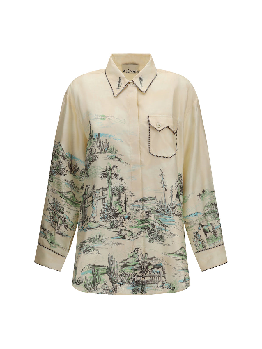 Scout Silk Twill Shirt Cream