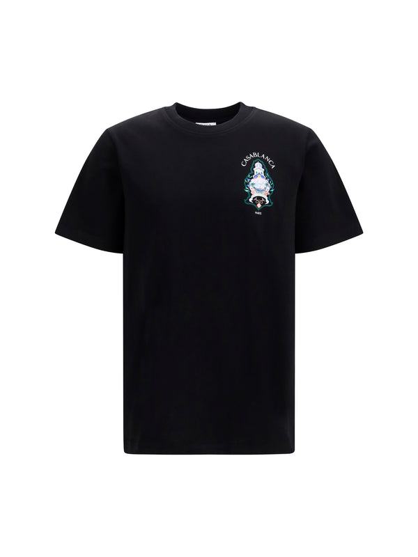 Paris Graphic T-Shirt Black Cotton T-shirts And Polos