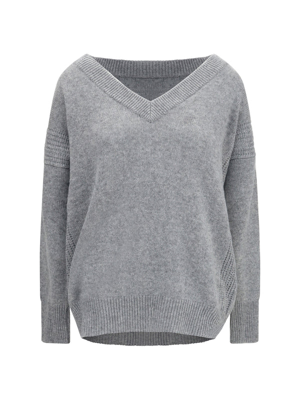 Knit Dress With Slip Grigio