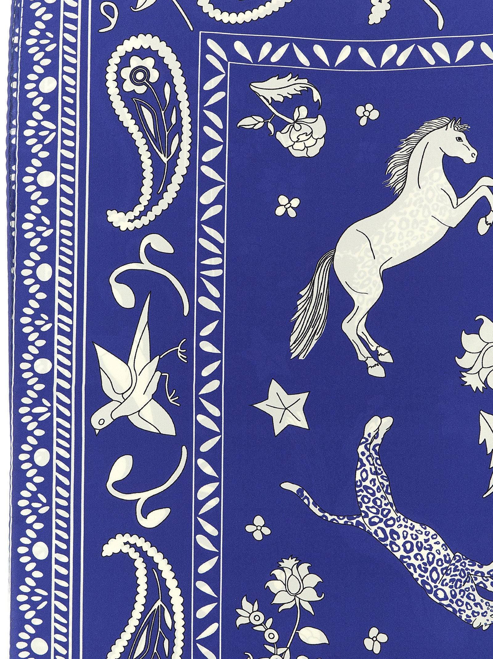 Silk scarf Blue Scarves, Foulards