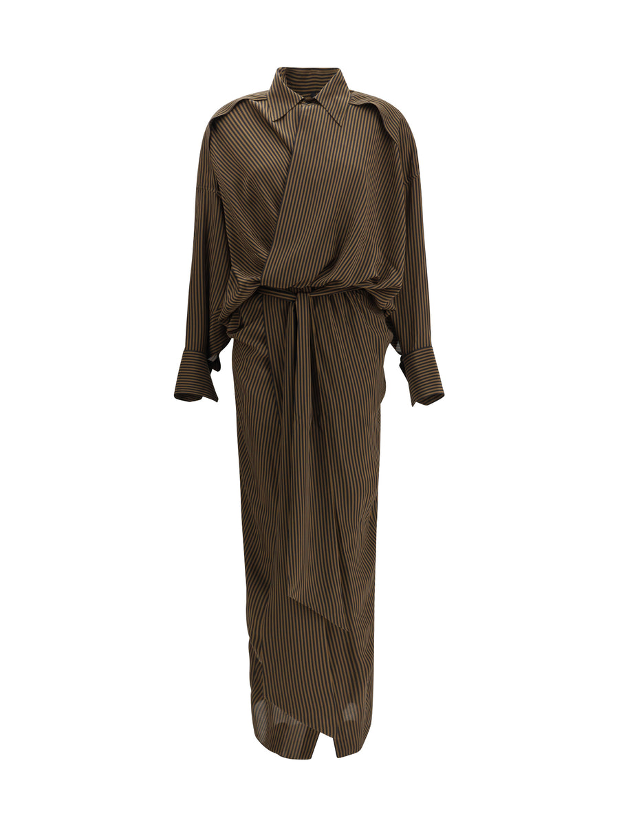 Petar Petrov 100% Silk dress in brown