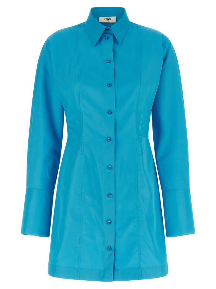 Viscose Techno Dress Light Blue
