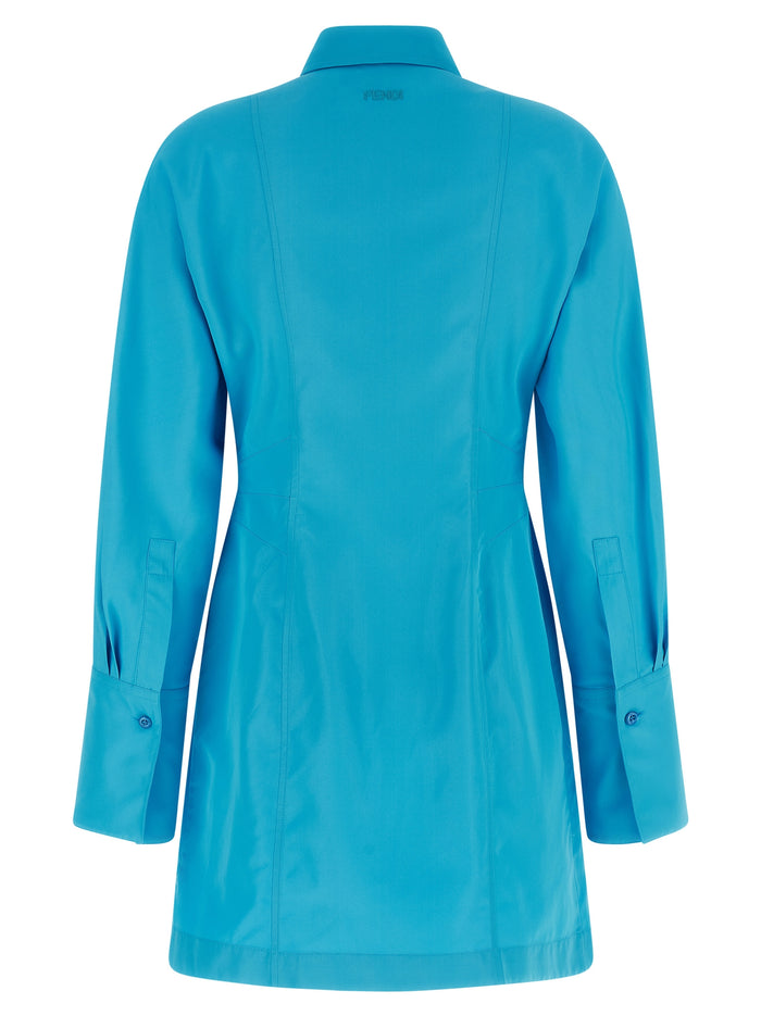 Viscose Techno Dress Light Blue