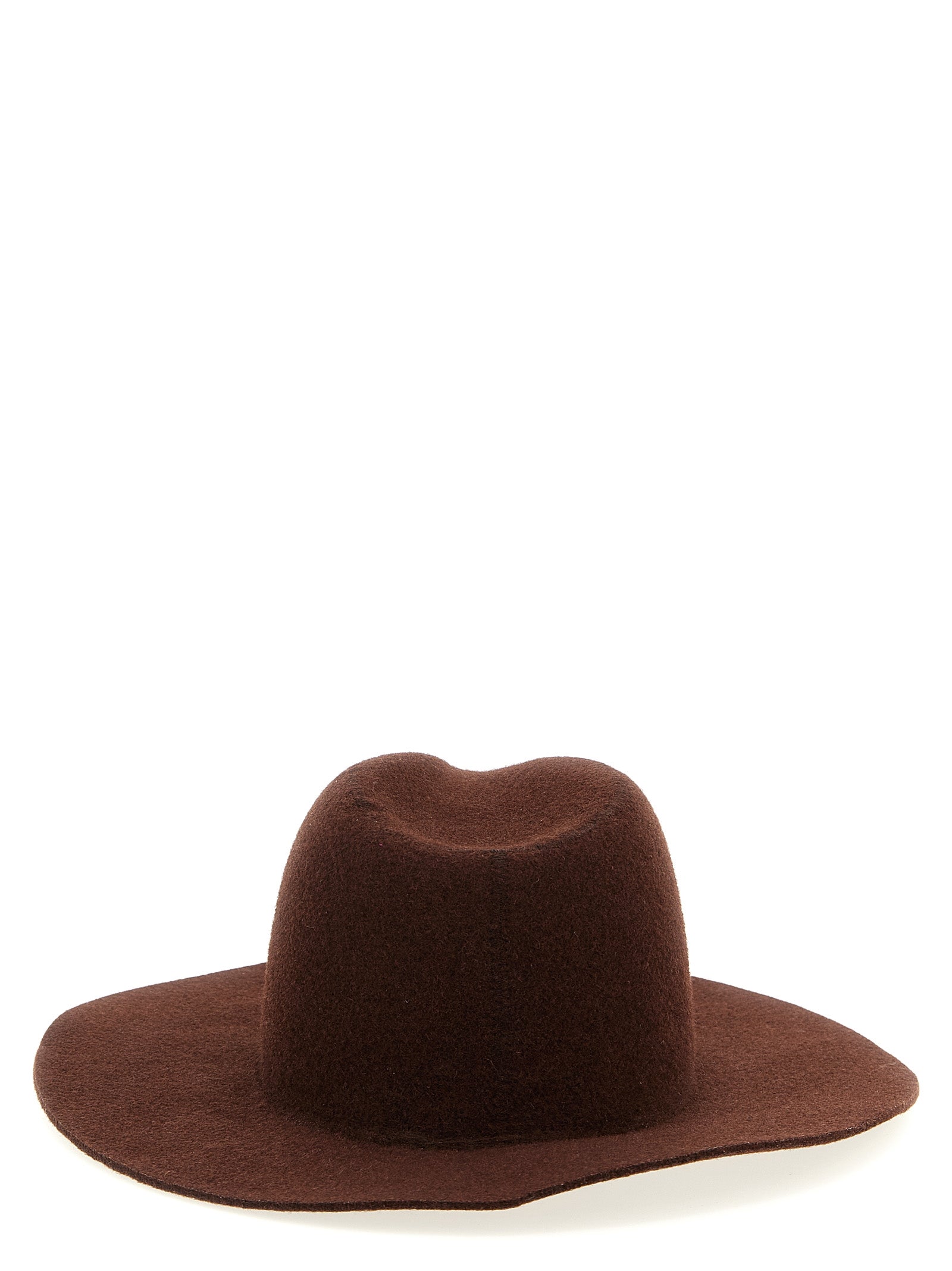 Monogram-embellished Fedora hat Brown Wool