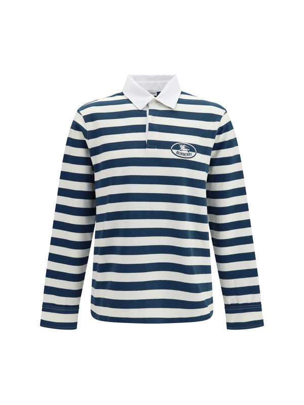 Burberry 100% cotton polo in navy