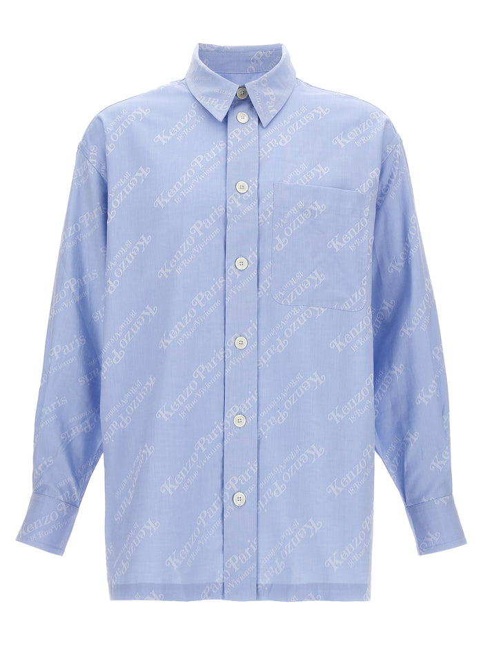 Kenzo by Verdy shirt Light Blue Cotton Shirt, Blouse