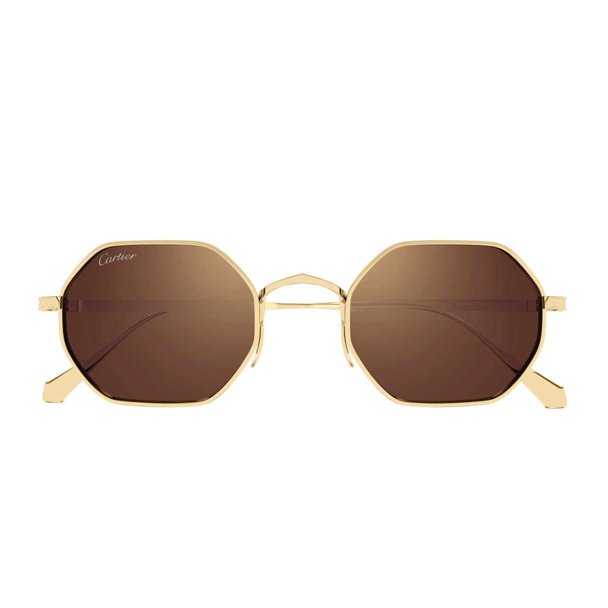Cartier CT0627S Signature C de 002 Gold Brown Oro Titanium Occhiali Da Sole