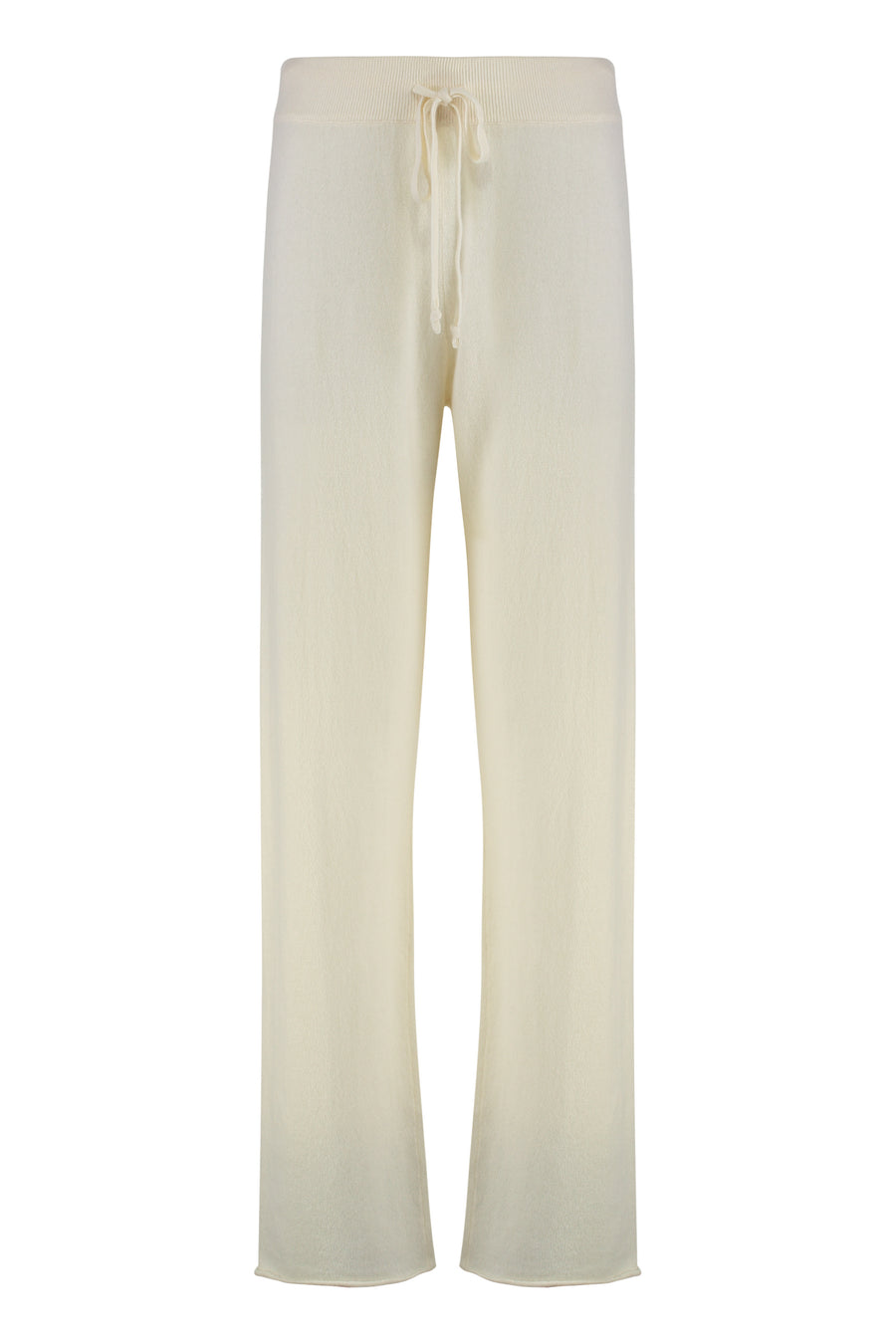 Cashmere Drawstring Trousers Cream Track Pants