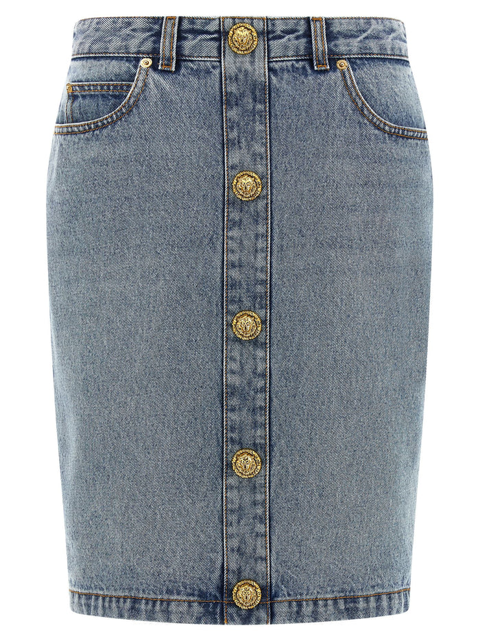 Denim skirt Light Blue Cotton