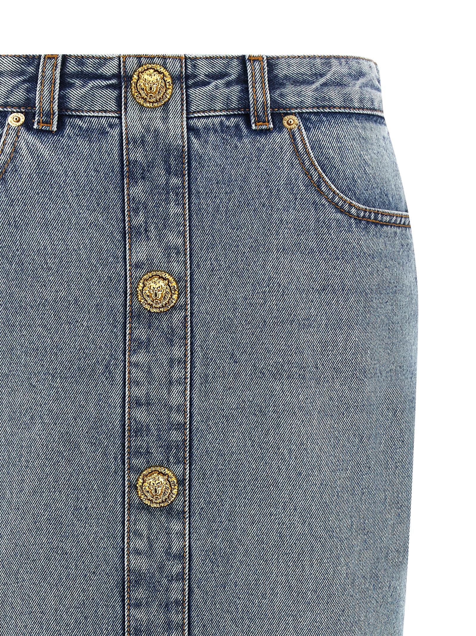 Denim skirt Light Blue Cotton
