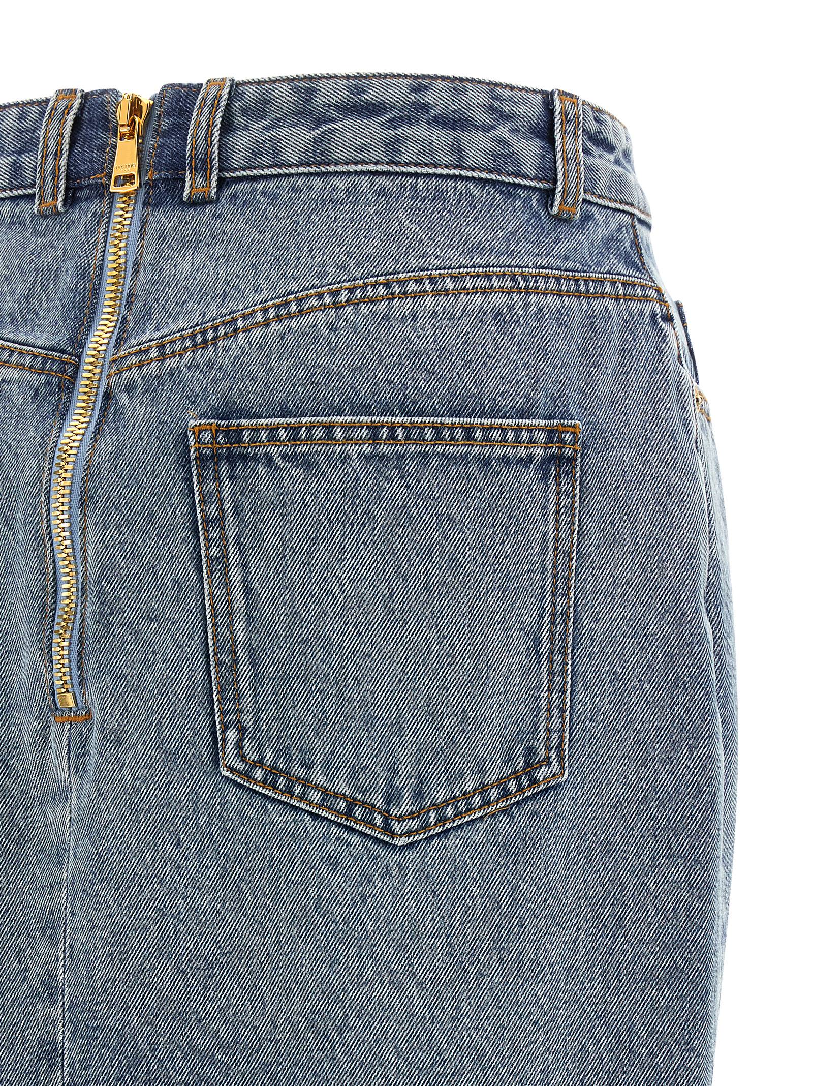 Denim skirt Light Blue Cotton
