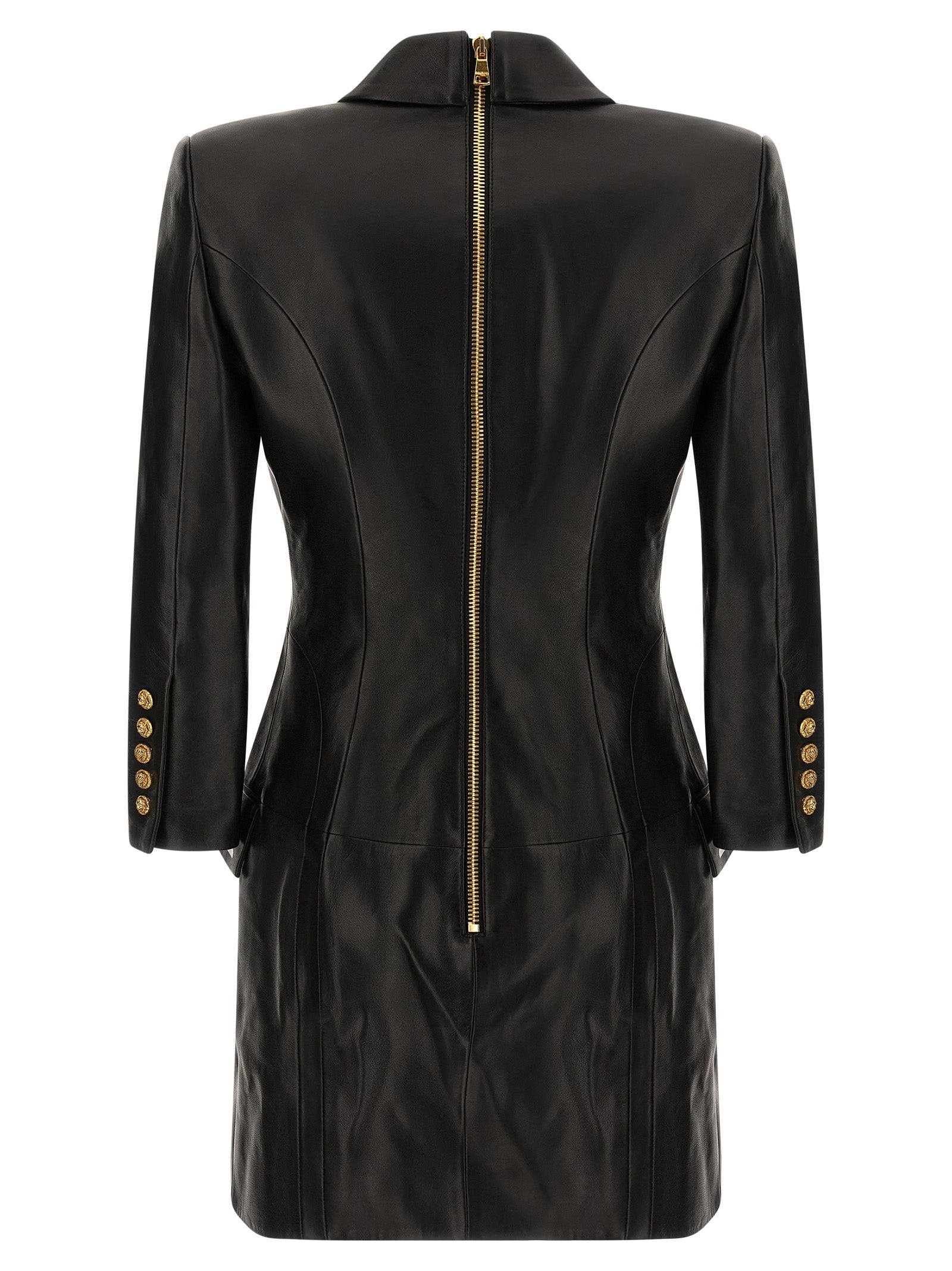 Blazer dress Black Lamb Leather (ovis Aries)