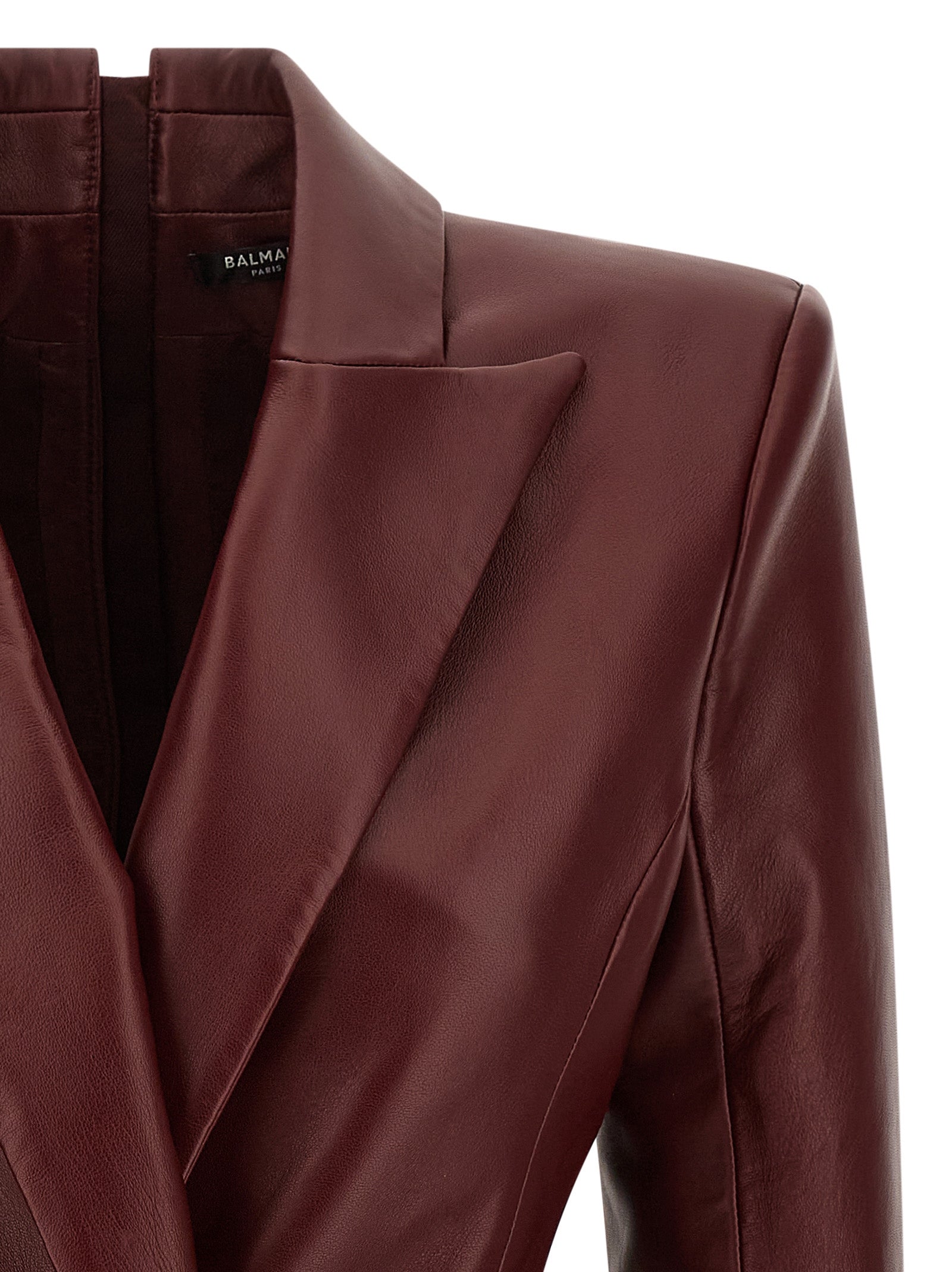 Blazer dress Bordeaux Lamb Leather (ovis Aries)