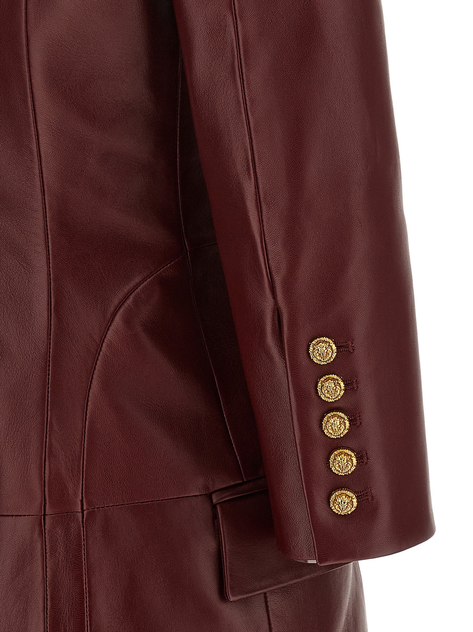 Blazer dress Bordeaux Lamb Leather (ovis Aries)