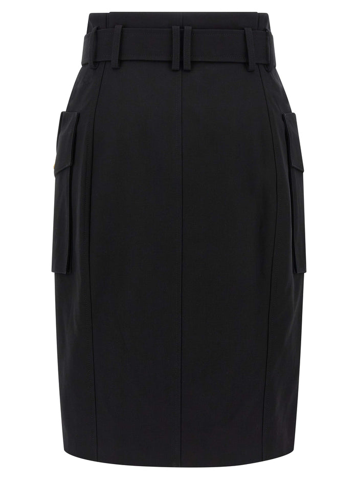 Wrap skirt Black Cotton