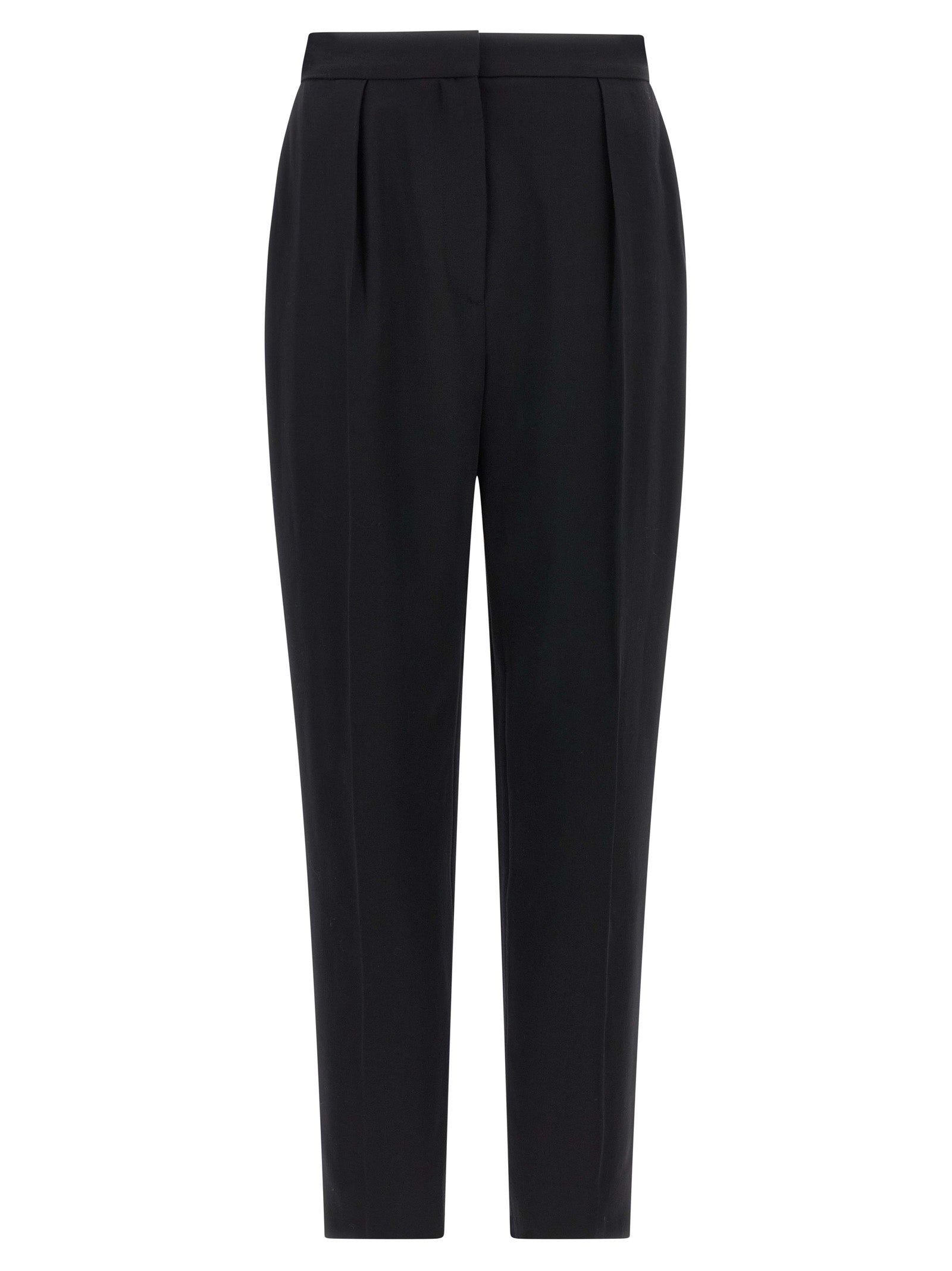 High waist pants Black Virgin Wool
