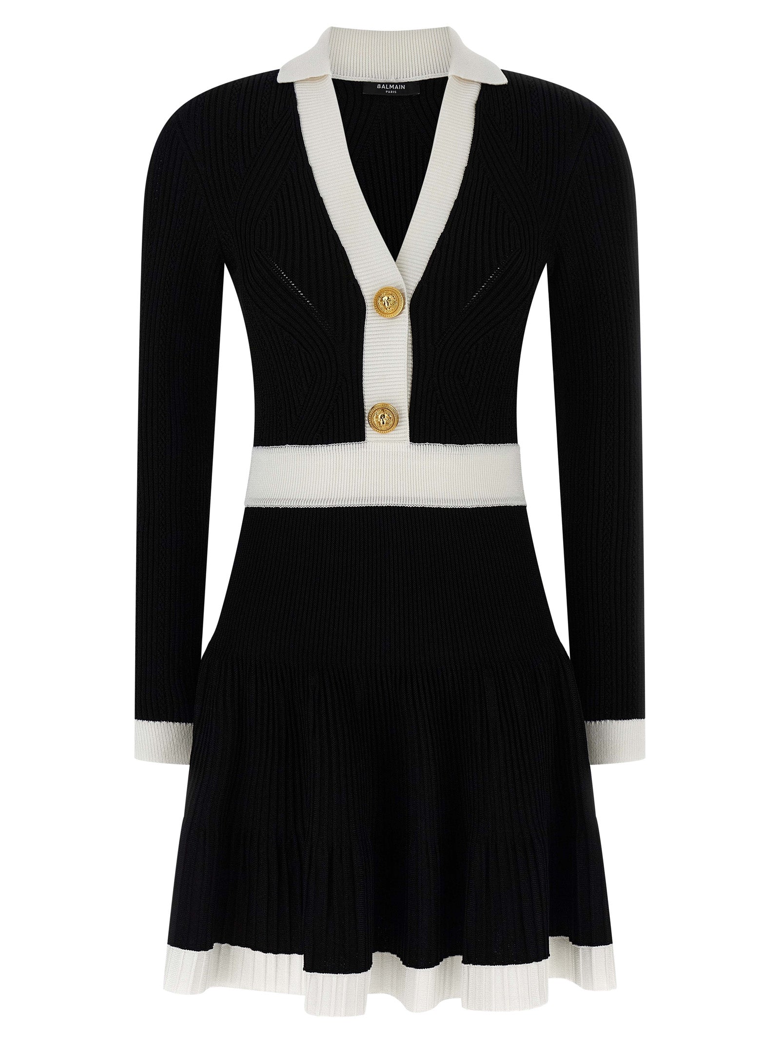 Two-tone dress White/black Viscose