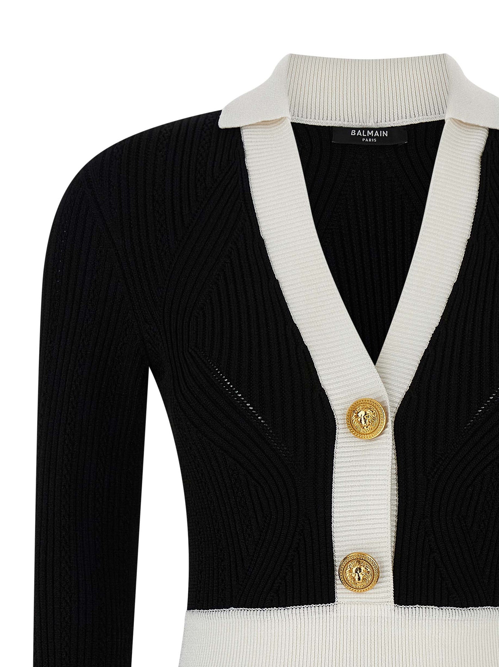 Two-tone dress White/black Viscose