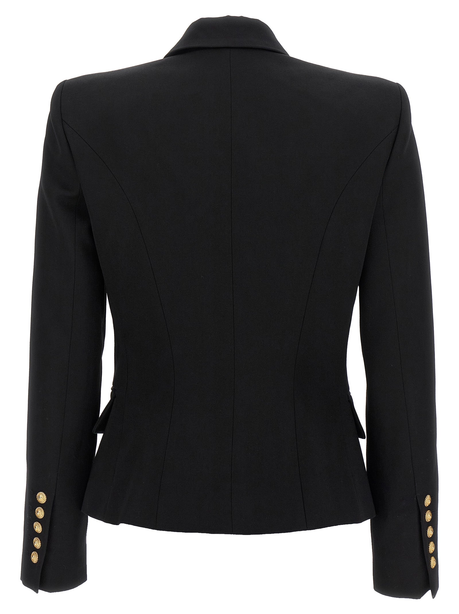 Double-Breasted Blazer Black Virgin Wool Blazer, Suits