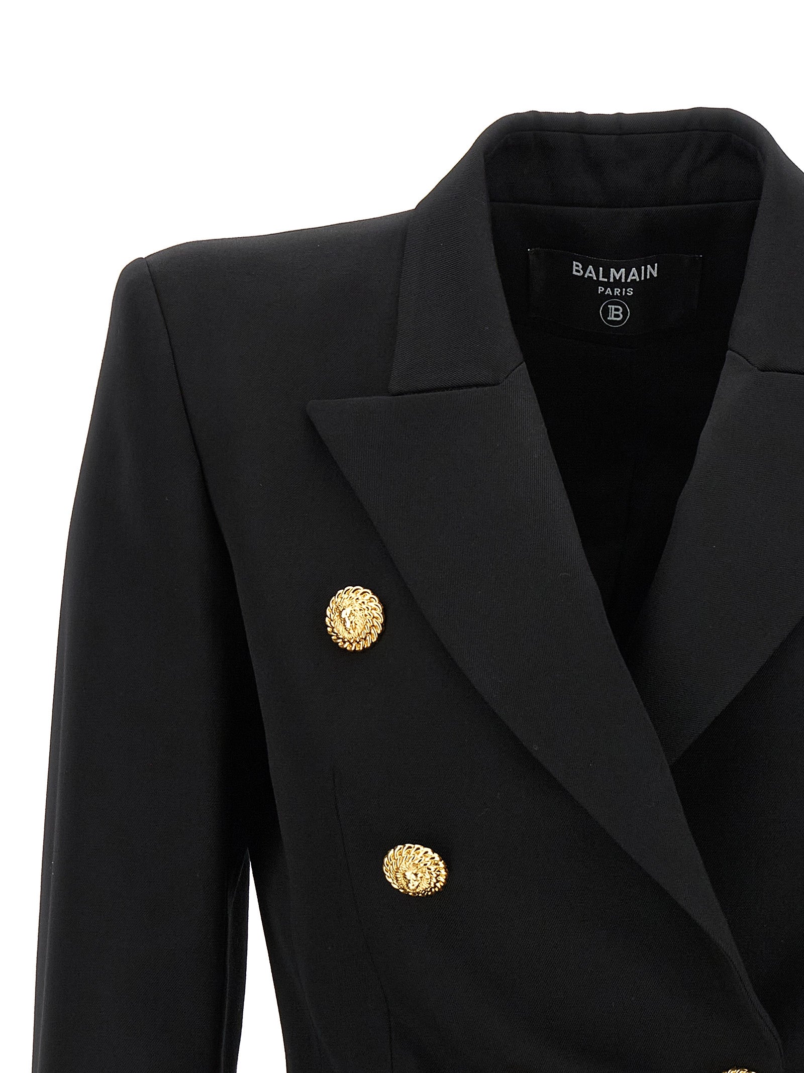 Double-Breasted Blazer Black Virgin Wool Blazer, Suits