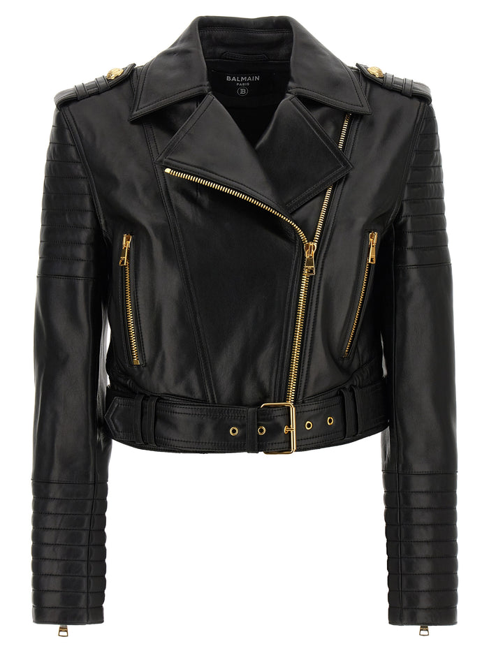 Leather jacket Black Lamb (ovis Aries) Down Jacket, Parka, Casual