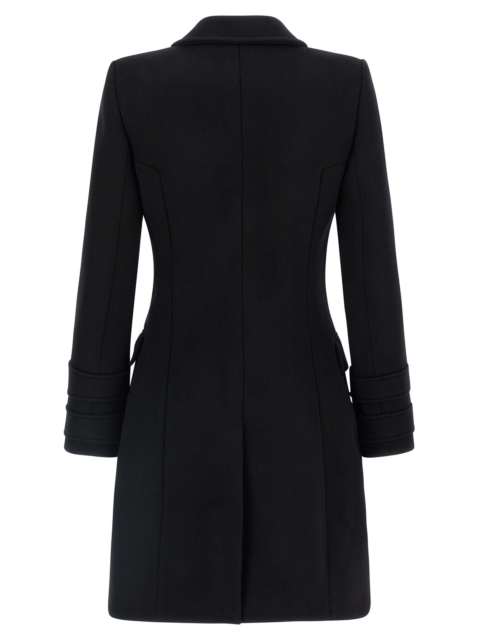 10 Bottoni Coat Black Virgin Wool Cachemire Coats, Trench