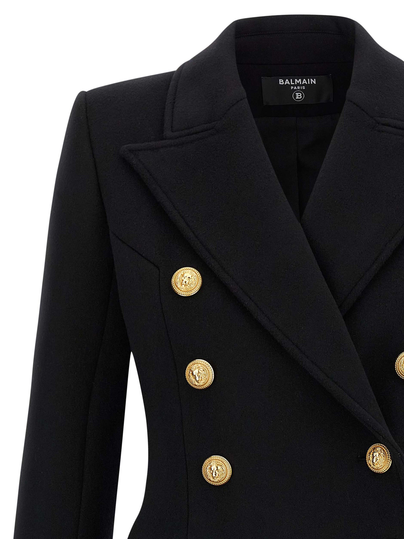 10 Bottoni Coat Black Virgin Wool Cachemire Coats, Trench