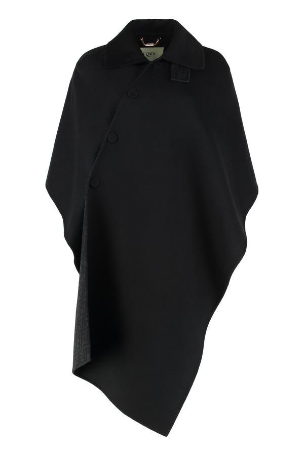 Cape Black Virgin Wool Capes