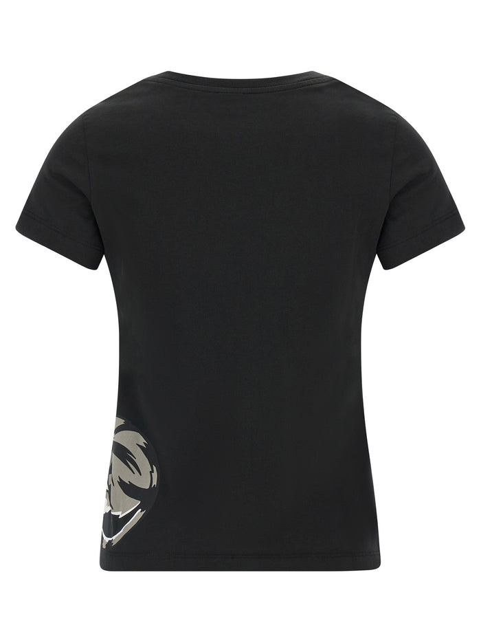 Happy Tiger T-shirt Black Cotton