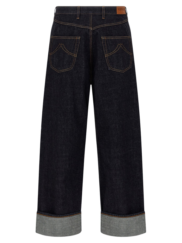 Turn Up jeans Blue Cotton